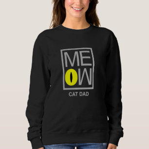 Roligten Meow Cat Pappa Novelty Graphic Djurälskar T Shirt