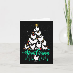 Roligten Merry Chickmas jul Chicken Träd Kort