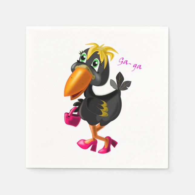 Roligten Modern Bird Napkins Pappersservett (Framsidan)