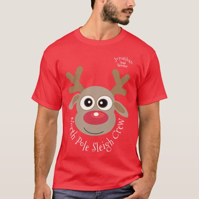 Roligten Modern Festive-julfamilj T Shirt (Framsida)