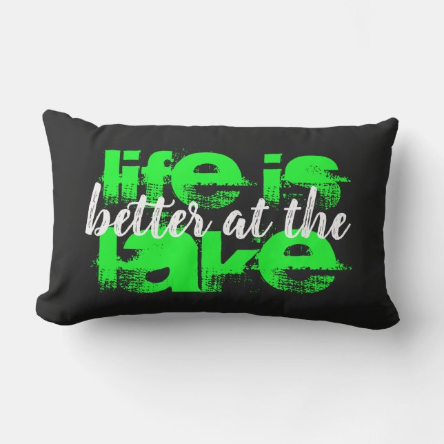 roligten NÄR LIVET ÄR BÄTTRE I SJÖ | Lumbar fyllni Lumbarkudde (Framsida)