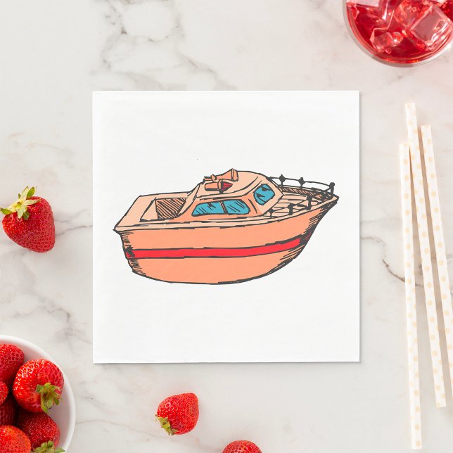 Roligten Nautical Boat Design för höghastighetsfar Pappersservett (Skapare uppladdad)