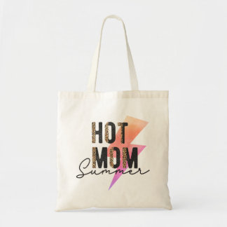 Roligten Neon Leopard Hett Mamma Sommar Retro Beac Tygkasse