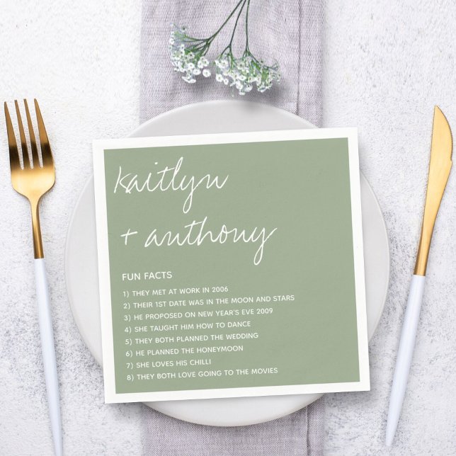 Roligten om det moderna Bröllop Pappersservett (Skapare uppladdad)