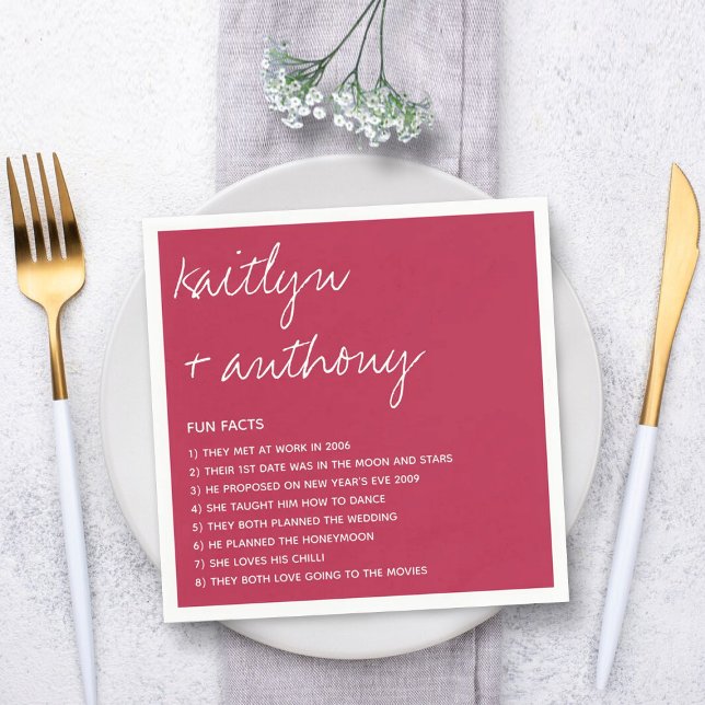 Roligten om det moderna Bröllop Pappersservett (Skapare uppladdad)