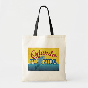 Roligten Orlando Florida Dolphin Retro Tygkasse