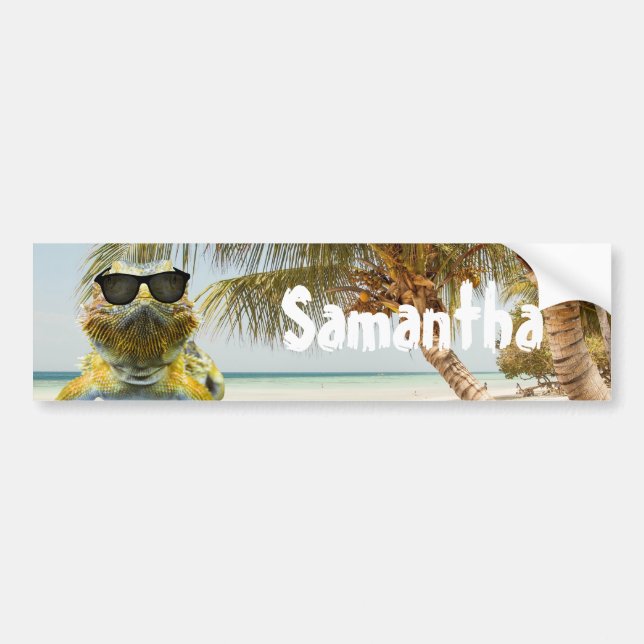 Roligten Personalize Summer Beach Bildekal (Framsidan)