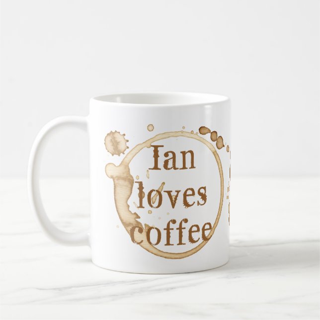 Roligten personlig Koffearkiv - genomsökning av te Kaffemugg (Vänster)