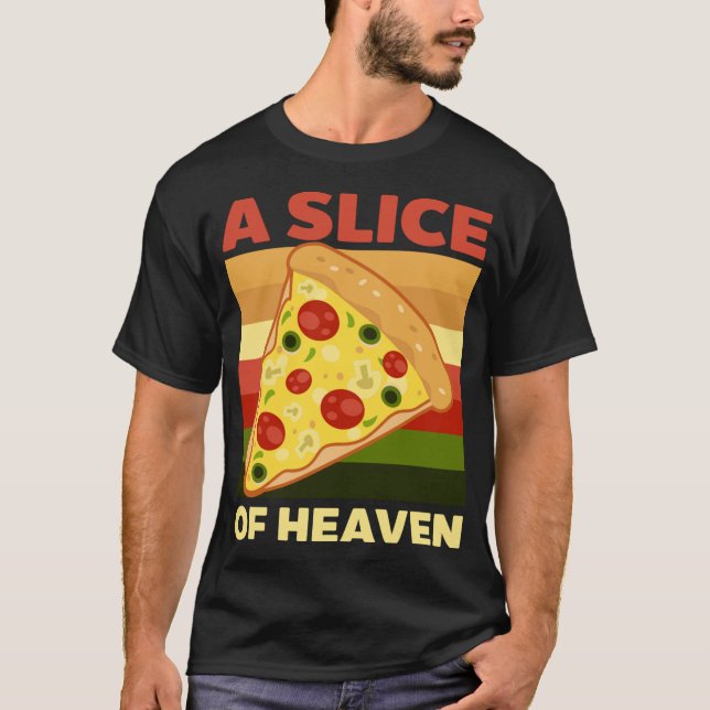 Roligten Pizza för himmeldesign T Shirt (Framsida)