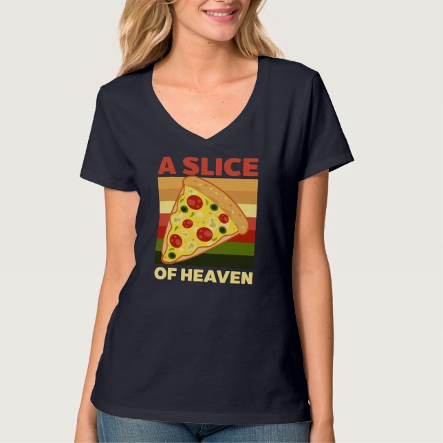 Roligten Pizza för himmeldesign T Shirt (Framsida)