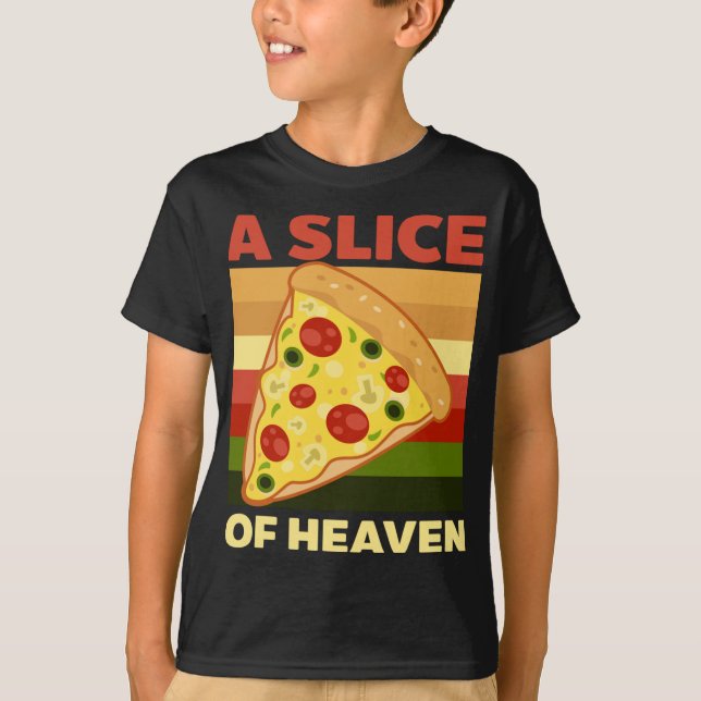 Roligten Pizza för himmeldesign T Shirt (Framsida)