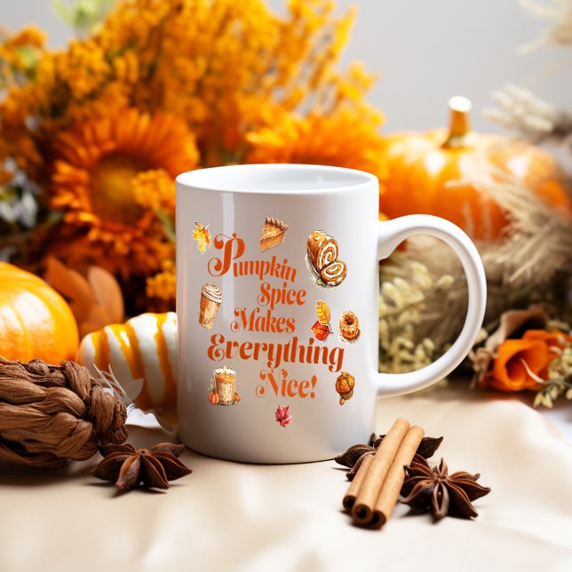 Roligten "Pumpkin Spice gör allting bra" Kaffemugg (Skapare uppladdad)