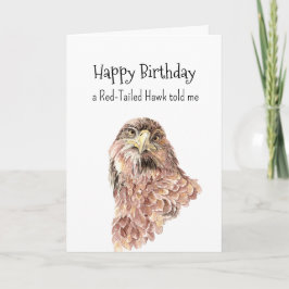 Roligten Red-Tails Hawk Personality Birthday Kort