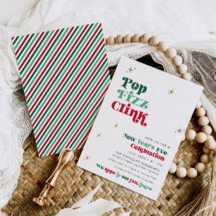 Roligten Retro Boho för inbjudan till nyårsafton-p