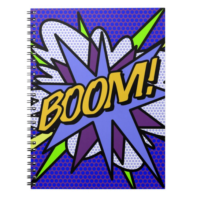 ROLIGTEN Retro Tecknad för BOOM-Coola, Bok Anteckningsbok (Framsidan)