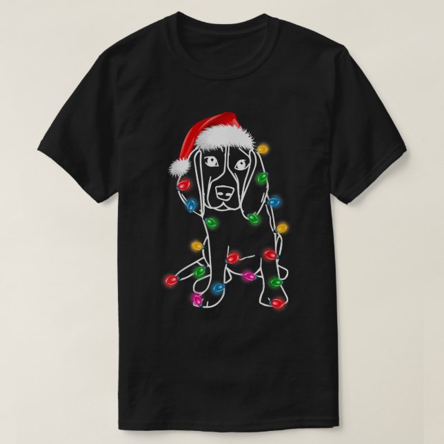 Roligten Santa Great dane Hund JULAFTON Ljus Santa T Shirt (Design framsida)