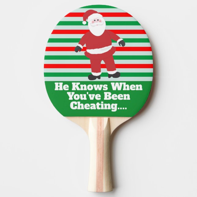Roligten Santa Knows  i julfamiljen Pingisracket (Framsidan)