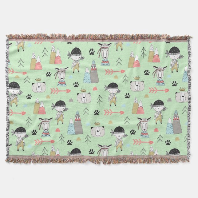 Roligten Scandinavian Boho Wilderness Filt (Framsidan)