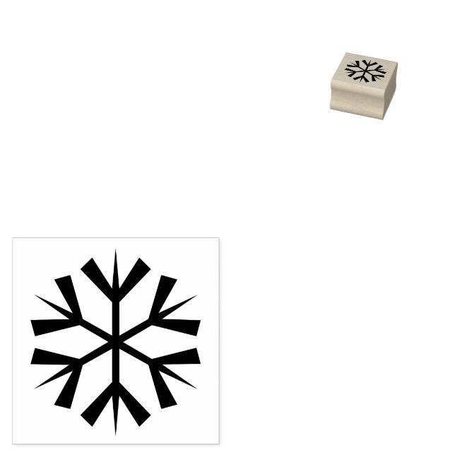 Roligten Snöflake Symbol Winter Stämpel (Stämplad)
