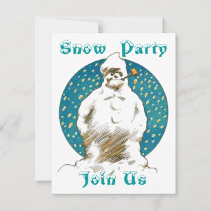 ROLIGTEN SNÖGUBBE SNÖ WINTER ~ PARTY INBLIR INBJUD INBJUDNINGAR