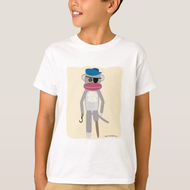 Roligten Sockmonkey Tecknade figurer T-shirt (Framsida)