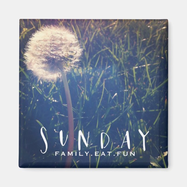 Roligten Söndag Family Eat Magnet (Framsidan)