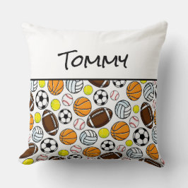 Roligten Sports Bollar Kids NAMN Bedroom Decor Kee Kudde