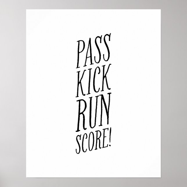 Roligten "Svart och vit fotboll" med "sparken" spr Poster (Framsidan)