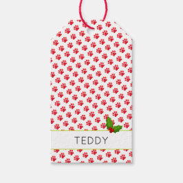 Roligten Tass avtryck Holly Namn Helgdag Presentetikett