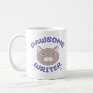 Roligten Tecken för kattstecken för pawsome Writer Kaffemugg