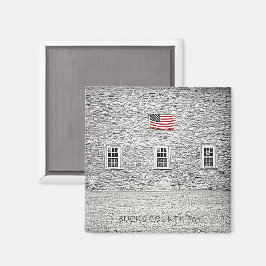 Roligten Travel Location PHOTO Black White Patriot Magnet