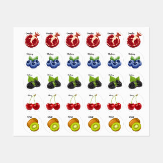 Roligten Utformning av skoletiketter för cute-fruk Klistermärke