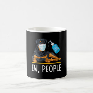Roligten Womens Rottweiler Ansikte Mask Hand Sanit Kaffemugg