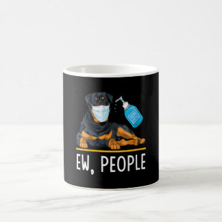 Roligten Womens Rottweiler Ansikte Mask Hand Sanit Kaffemugg