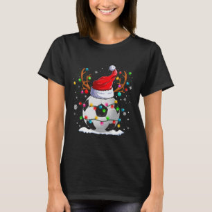 Roligten Xma för konsolen Hat Reindeer jul Ljus T Shirt