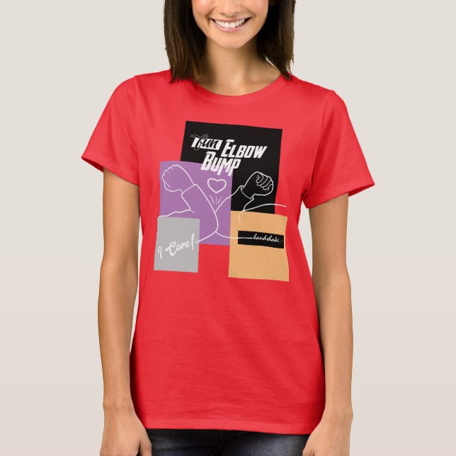 Roligtens armbågshandskakning, Social Avstånd T Shirt (Framsida)