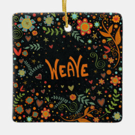 Roligtens Blommigt som uppmuntrar till inspiritivi Julgransprydnad Keramik