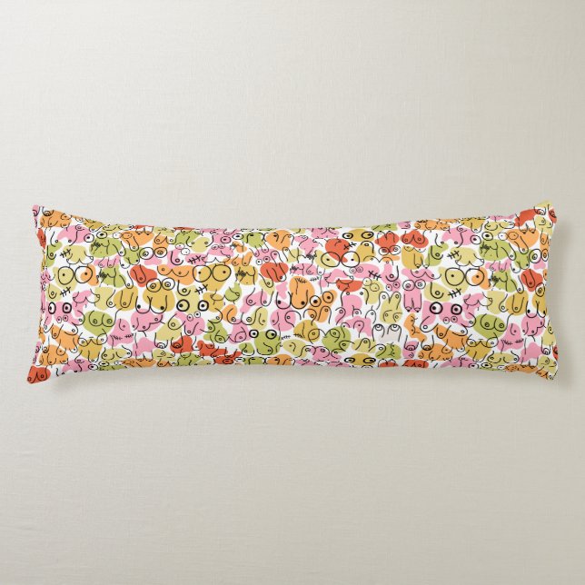 roligtens bröstdesign kroppskudde (Framsidan)