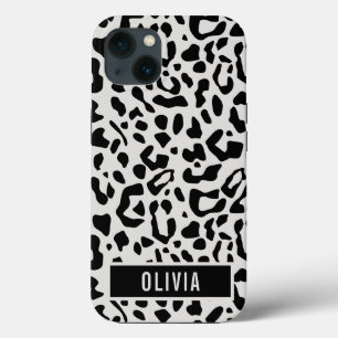 Roligtens eget namn Snö Leopard Animal Print Mönst