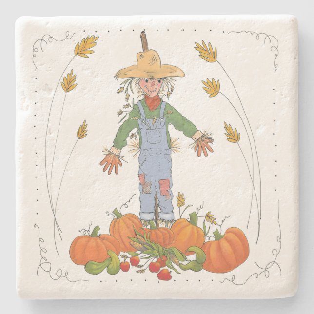 Roligtens Fågelskrämma och Pumpkin-korrigering för Stenunderlägg (Framsidan)