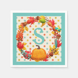 Roligtens fallpumpa (wandepoka prick teal orange s pappersservett