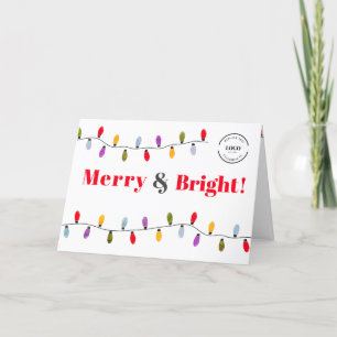 Roligtens färgstarka merry & Bright Business logot Helgkort