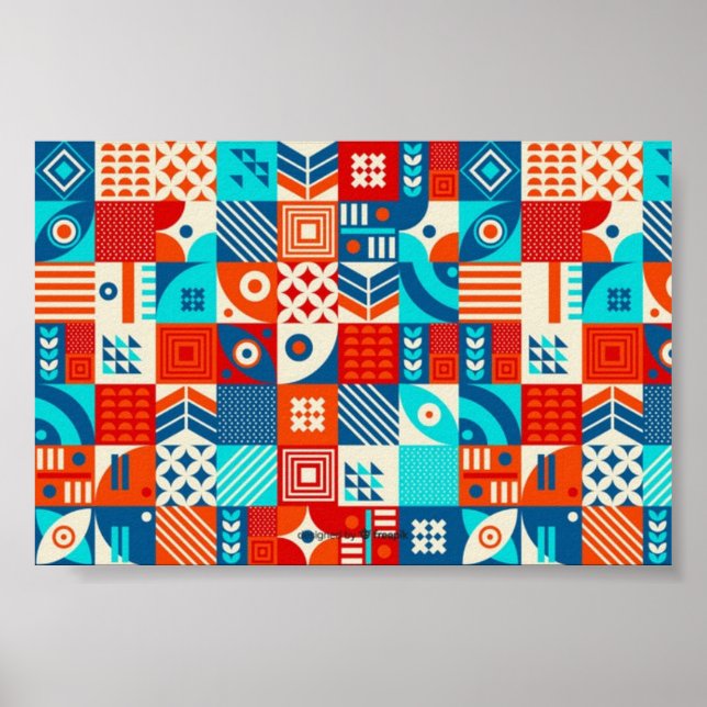 Roligtens former för geometrisk Abstrakt Poster (Framsidan)