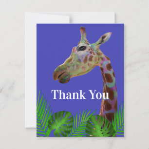 Roligtens funky - färgstark Giraffe Baby Shower - Inbjudningar