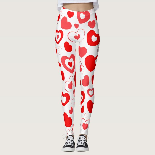 Roligtens Helgdag Heart-design Leggings (Framsida)