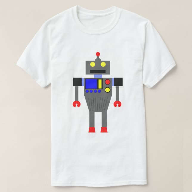 ROLIGTENS ILLUSTRATIONSKONSTRUKTION AV EN ROBOT LE TEE SHIRT (Design framsida)