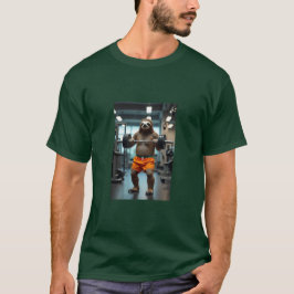 Roligtens lutning i gym t-shirt