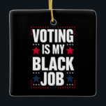 Roligtens omröstning är min svarta Vintage Julgransprydnad Keramik<br><div class="desc">Roligtens omröstning är min svarta Vintage</div>