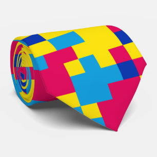 roligtens pixelnackslips i mönster färg slips