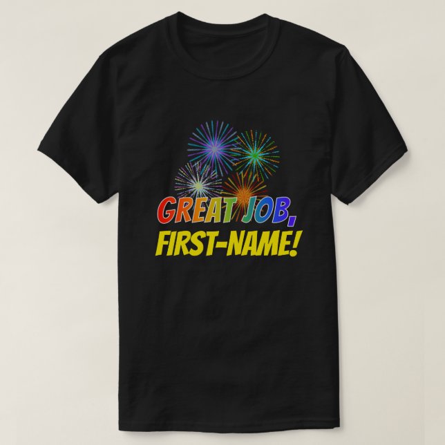 Roligtens regnbågsutseende "UNDERBART JOBB" + anpa T Shirt (Design framsida)